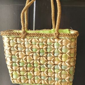 Vintage Woven Straw Pocketbook